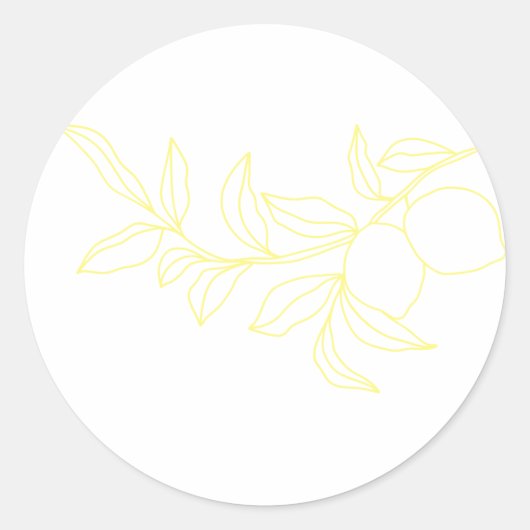 Sticker Rond ANNA Moderne Mariage de citron italien (Devant)