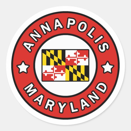 Sticker Rond Annapolis Maryland (Devant)