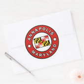 Sticker Rond Annapolis Maryland (Enveloppe)