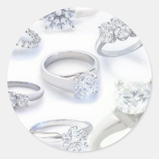 Sticker Rond Anneaux de diamant (Devant)