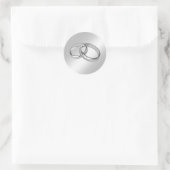 Sticker Rond Anneaux de Mariage (Sac)