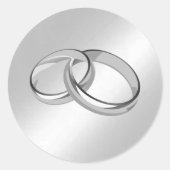 Sticker Rond Anneaux de Mariage (Devant)