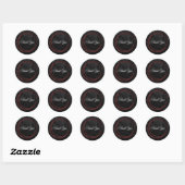 Sticker Rond Anneaux de vin rouge chic moderne (Feuille)