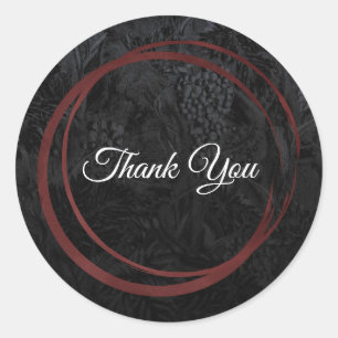 Sticker Rond Anneaux de vin rouge chic moderne