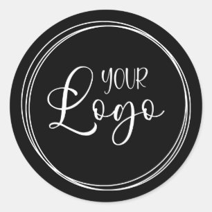 Sticker Rond Anneaux entrelacés pour le logo de votre entrepris