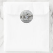 Sticker Rond Anneaux mariages sur Fiançailles gris (Sac)