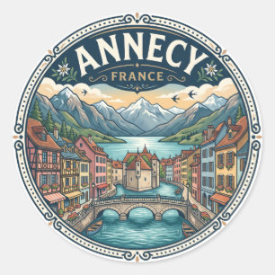Sticker Rond Annecy France