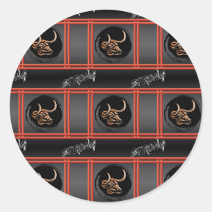 Sticker Rond Année chinoise du boeuf - Fort