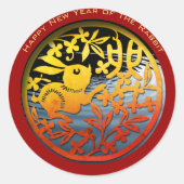 Sticker Rond Année chinoise du lapin d'eau 2023 RS (Devant)
