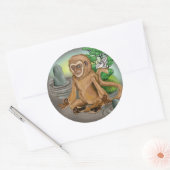 Sticker Rond Année chinoise du zodiaque du singe (Enveloppe)