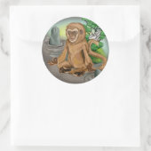 Sticker Rond Année chinoise du zodiaque du singe (Sac)