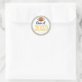 Sticker Rond Année de classe Marine & Gold Graduation (Sac)