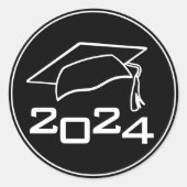 Sticker Rond Année de la classe de plafond de diplôme (Devant)