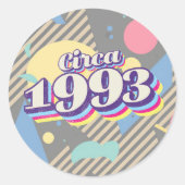 Sticker Rond Année de naissance - Vers 1993 (Devant)