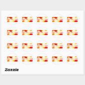 Sticker Rond année des moutons 2015 (bokeh) (Feuille)