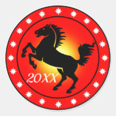 Sticker Rond Année du Cheval (Devant)