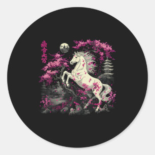 Sticker Rond Année du cheval 2026 chinois