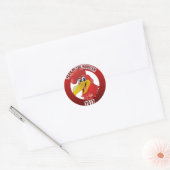 Sticker Rond Année du coq 2017 (Enveloppe)
