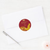 Sticker Rond Année Du Rooster Parti De Mariage Chinois Faveurs (Enveloppe)