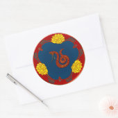 Sticker Rond Année Du Serpent (Enveloppe)