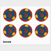 Sticker Rond Année Du Serpent (Feuille)