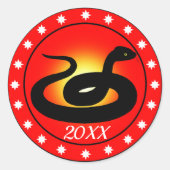 Sticker Rond Année du Serpent (Devant)