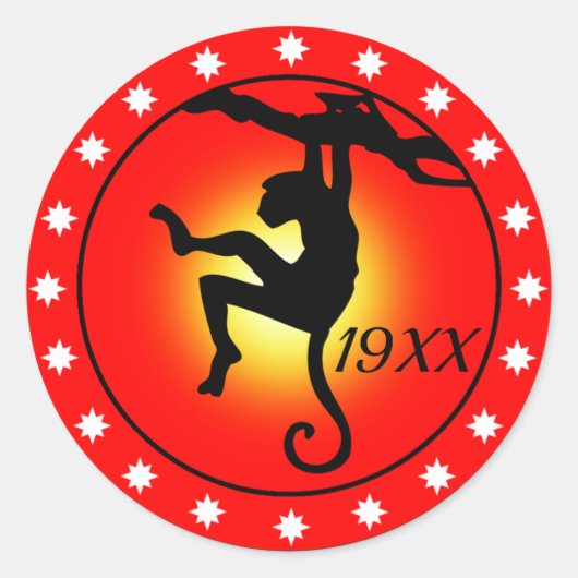 Sticker Rond Année du singe (Devant)