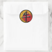 Sticker Rond Année du x : Or et Rouge (Sac)