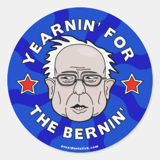 Sticker Rond Année pour le Bernin', feuille de Bernie Sanders