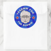 Sticker Rond Année pour le Bernin', feuille de Bernie Sanders (Sac)