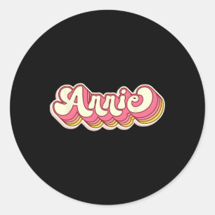 Sticker Rond Annie Nom Prénom personnalisé Nom de famille