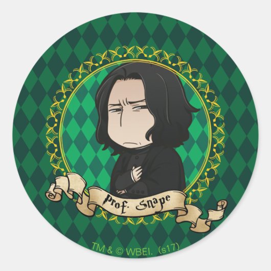 Sticker Rond Annime Professeur Snape (Devant)