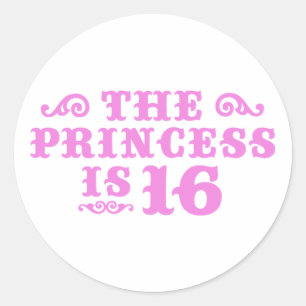 Sticker Rond Anniversaire 16 ans
