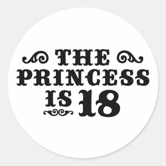 Sticker Rond Anniversaire 18 ans (Devant)