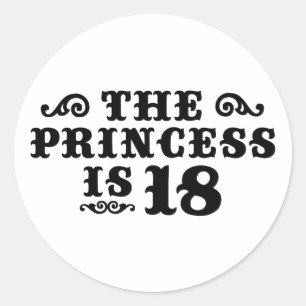 Sticker Rond Anniversaire 18 ans