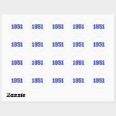 Sticker Rond Anniversaire 1951 (Feuille)