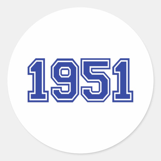 Sticker Rond Anniversaire 1951 (Devant)