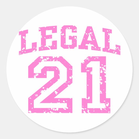 Sticker Rond Anniversaire 21 ans (Devant)