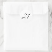 Sticker Rond Anniversaire 21 ans (Sac)