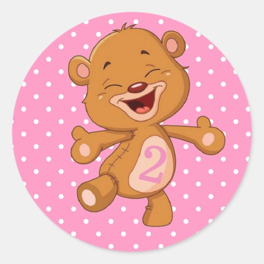 Sticker Rond Anniversaire 2 ans (Devant)
