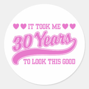 Sticker Rond Anniversaire 30 ans