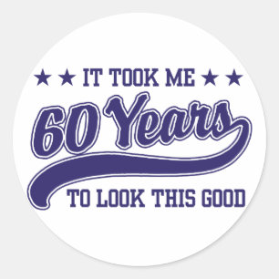 Sticker Rond Anniversaire 60 ans