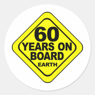 Sticker Rond Anniversaire 60 ans