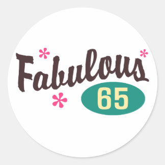 Sticker Rond Anniversaire 65 ans