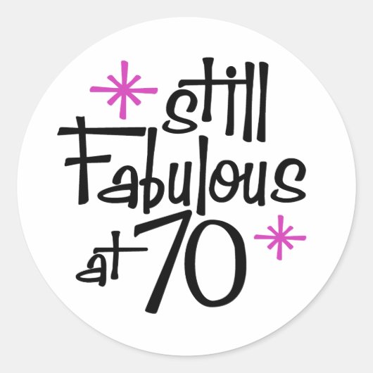 Sticker Rond Anniversaire 70 ans (Devant)