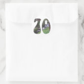 Sticker Rond Anniversaire 70 ans (Sac)