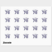 Sticker Rond Anniversaire 70 ans (Feuille)