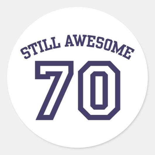 Sticker Rond Anniversaire 70 ans (Devant)