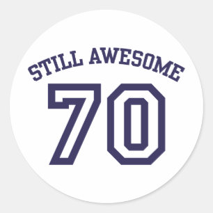 Sticker Rond Anniversaire 70 ans