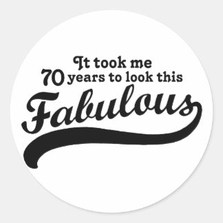 Sticker Rond Anniversaire 70 ans